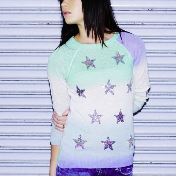 Wildfox Couture Star Gazer Sequin Party Sweater