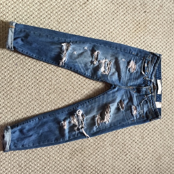 distressed ripped boyfriend jeans