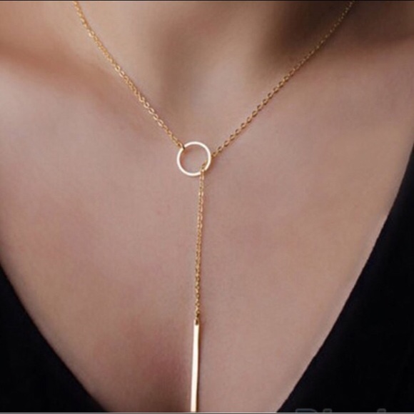 Gold dangle necklace