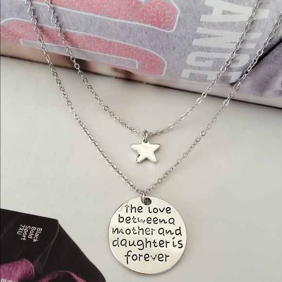 Love of a Mother and Daughter Two Layered Necklace - Picture 4 of 4