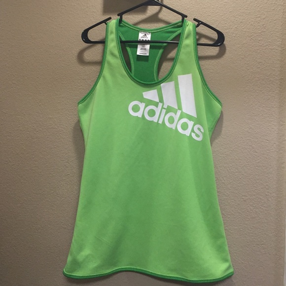 Adidas Tops - XL Green Reversible Adidas Racerback Workout Top