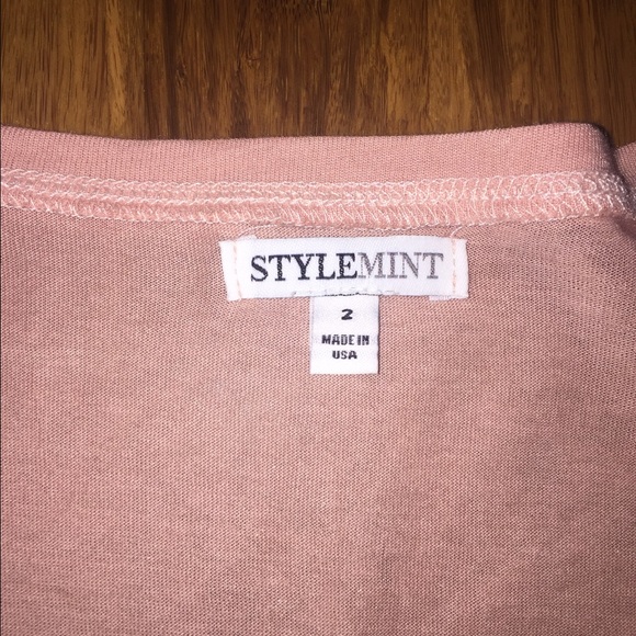 StyleMint Pink 3/4 Sleeve Henley Size 2 (S) - Picture 2 of 4