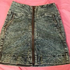 High waist jean skirt