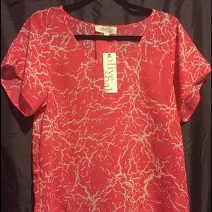 Sheer high low top Nwt