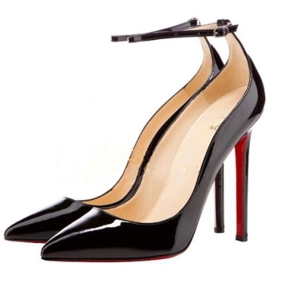 NIB Red Bottom Ankle Strap Pointed Toe Pumps
