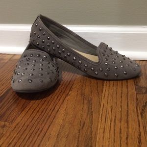 Grey Studded Flats