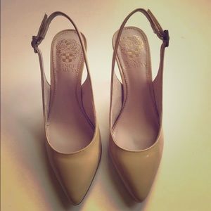 Vince Camuto Cream Sling-back Pumps - size 4.5