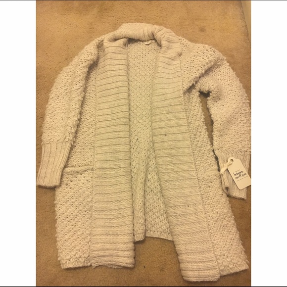 Giant cream cardigan sweater!