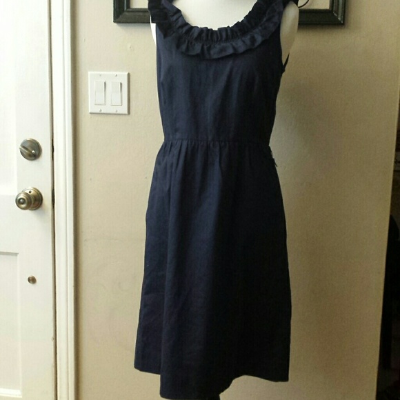 J Crew Dress Navy Blue - Picture 1 of 4