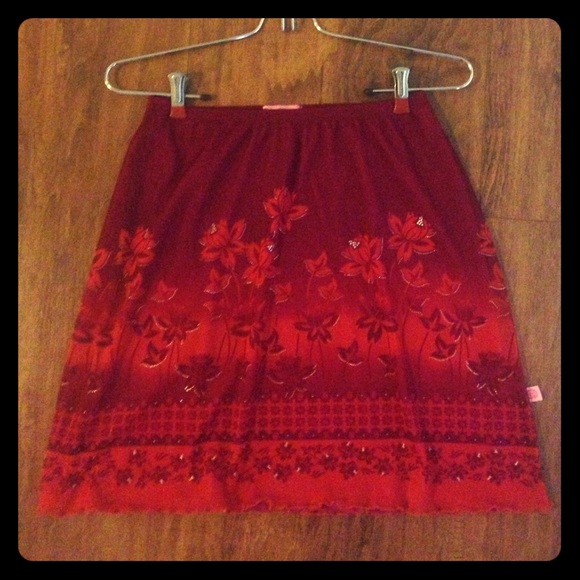 Vibrant magenta orange skirt by Rip Curl Girl - Picture 1 of 4
