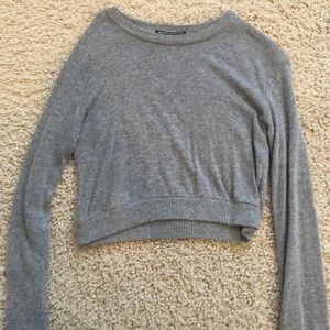 Grey Cropped Sweater