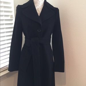 Banana Republic Black Wool Trench Coat