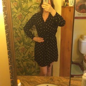 Madewell Silk Crepe Polka Dot Dress