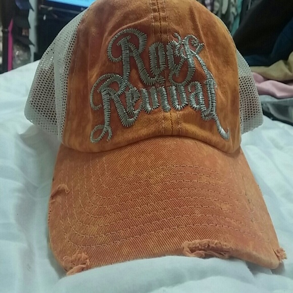 Orange Rock Revival Trucker Hat