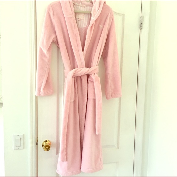 VS Victoria's Secret super soft long robe w hood