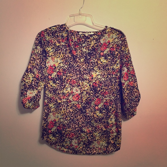 Colorful floral blouse