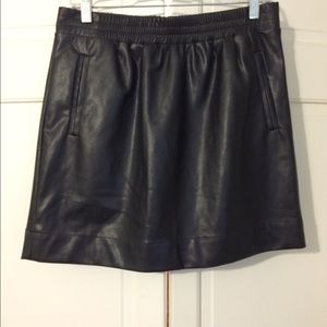 Faux leather skirt