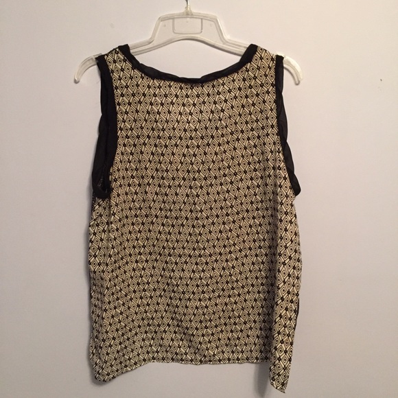 Black and cream patterned tank top - Picture 3 of 3