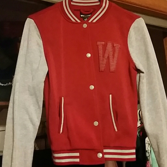 Varsity style jacket from wet seal
