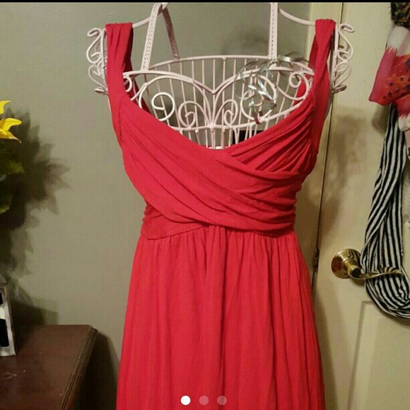 Red knee length dress