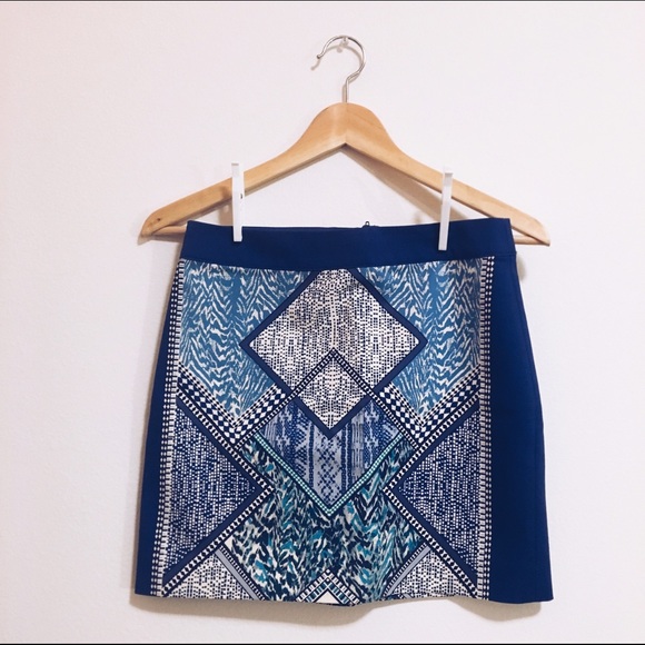 H&M blue pattern dress skirt