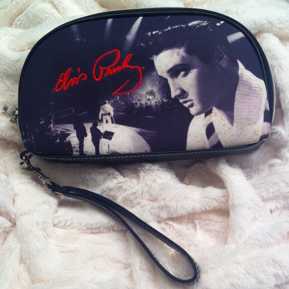 ashley m Handbags - Elvis Presley makeup bag wallet purse wristlet red