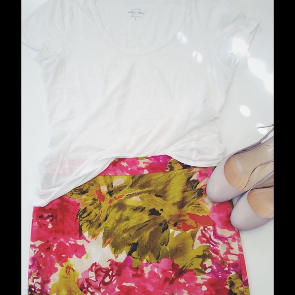Jcrew floral pencil skirt
