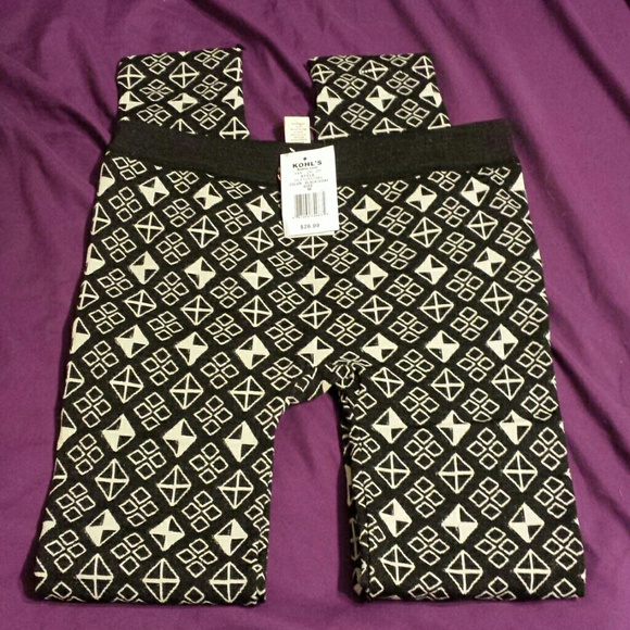 Patterned Fleece Lined Leggings