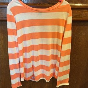 Orange & White Striped Tee
