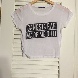 Brandy Melville "Gansta Rap Made Me Do It" tank