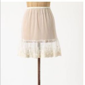 Cream Anthropologie Foolproof Half slip by Madchen