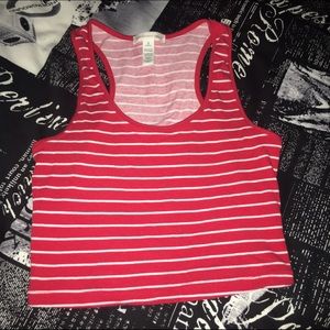 Red/white striped tank top