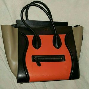 Sold 100% authentic celine mini luggage tri color