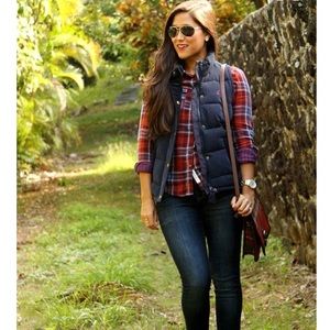 Abercrombie blue puffy vest 🎀