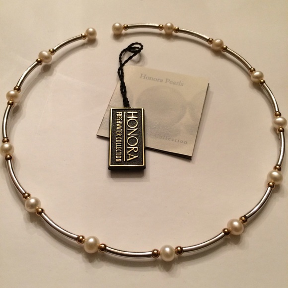 Honora 14k and Sterling Silver Pearl Choker