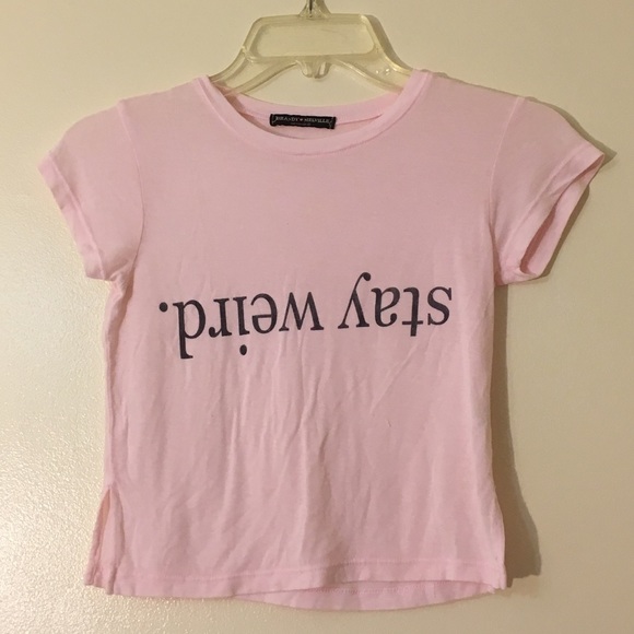 VERY RARE Brandy Melville Stay Weird Crop Top