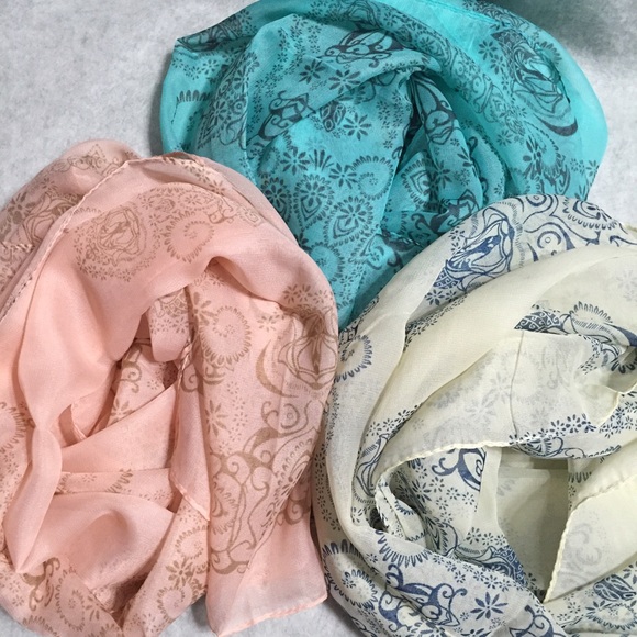 Accessories - A Trio of Chiffon Scarves