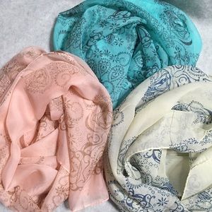 A Trio of Chiffon Scarves