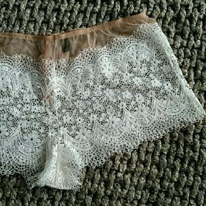 Victoria's Secret Coconut Lace Shorts