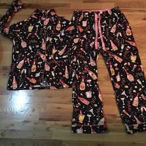 Nick and Nora Party Girl Flannel Pajama Set