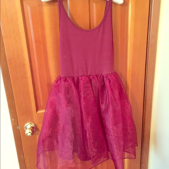 Burgundy Tulle Dress