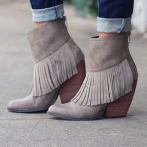 Very Volatile Fringe Bootie, Size 8.5