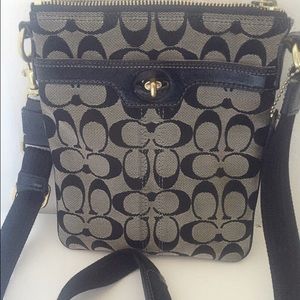 Coach bag with purple interior