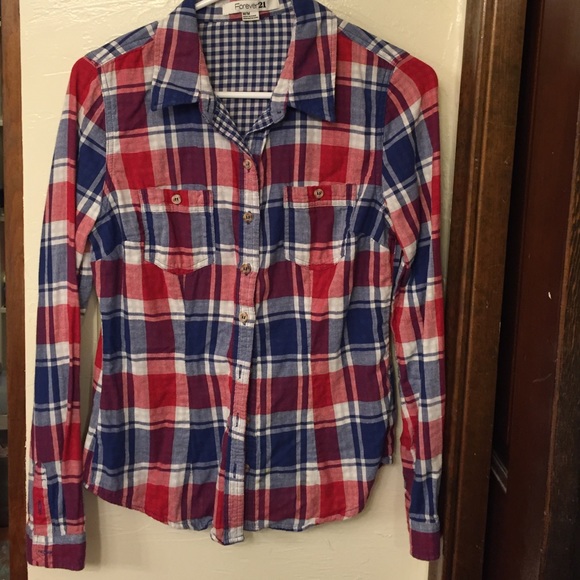 Forever21 plaid lumberjack button down