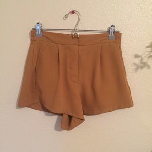 Gold high waisted shorts