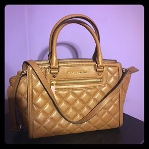 Micheal Kors Walnut Selma Quilted Satchel