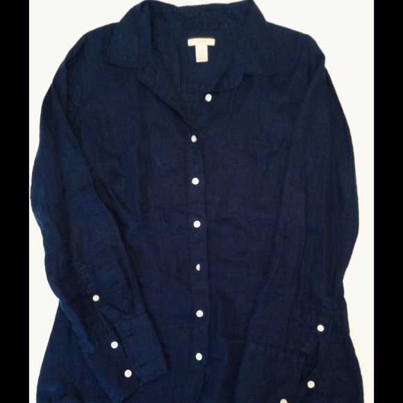 Jcrew Perfect Shirt in Linen - Picture 2 of 3