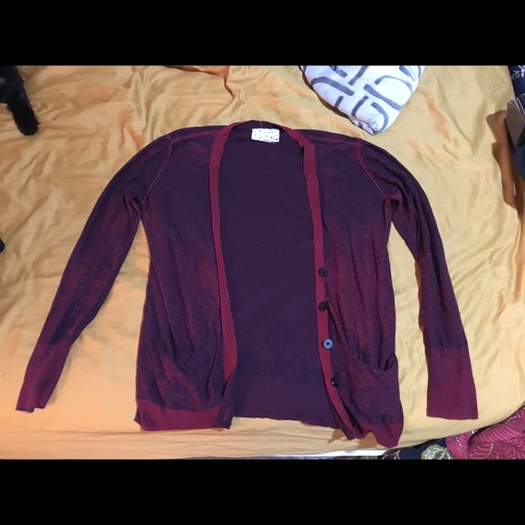 Burgundy Cardigan
