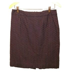 JCrew cotton eyelet pencil skirt