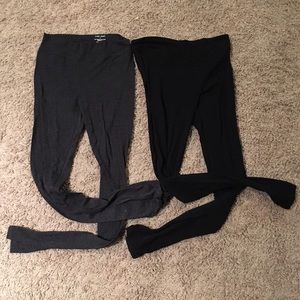 Two Leggings- Black and Grey